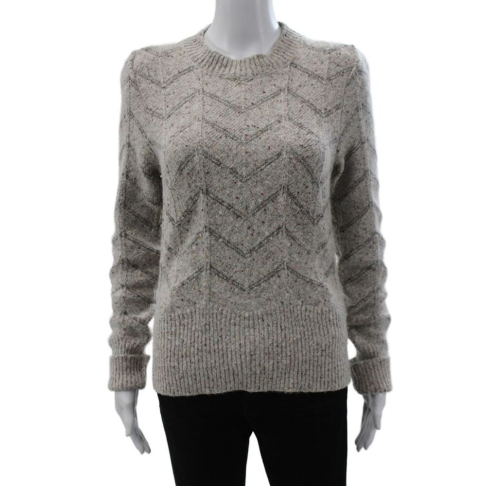 Isabel Marant Unisex Pullover Sweater Gray Crew Neck Long Sleeve Size 40